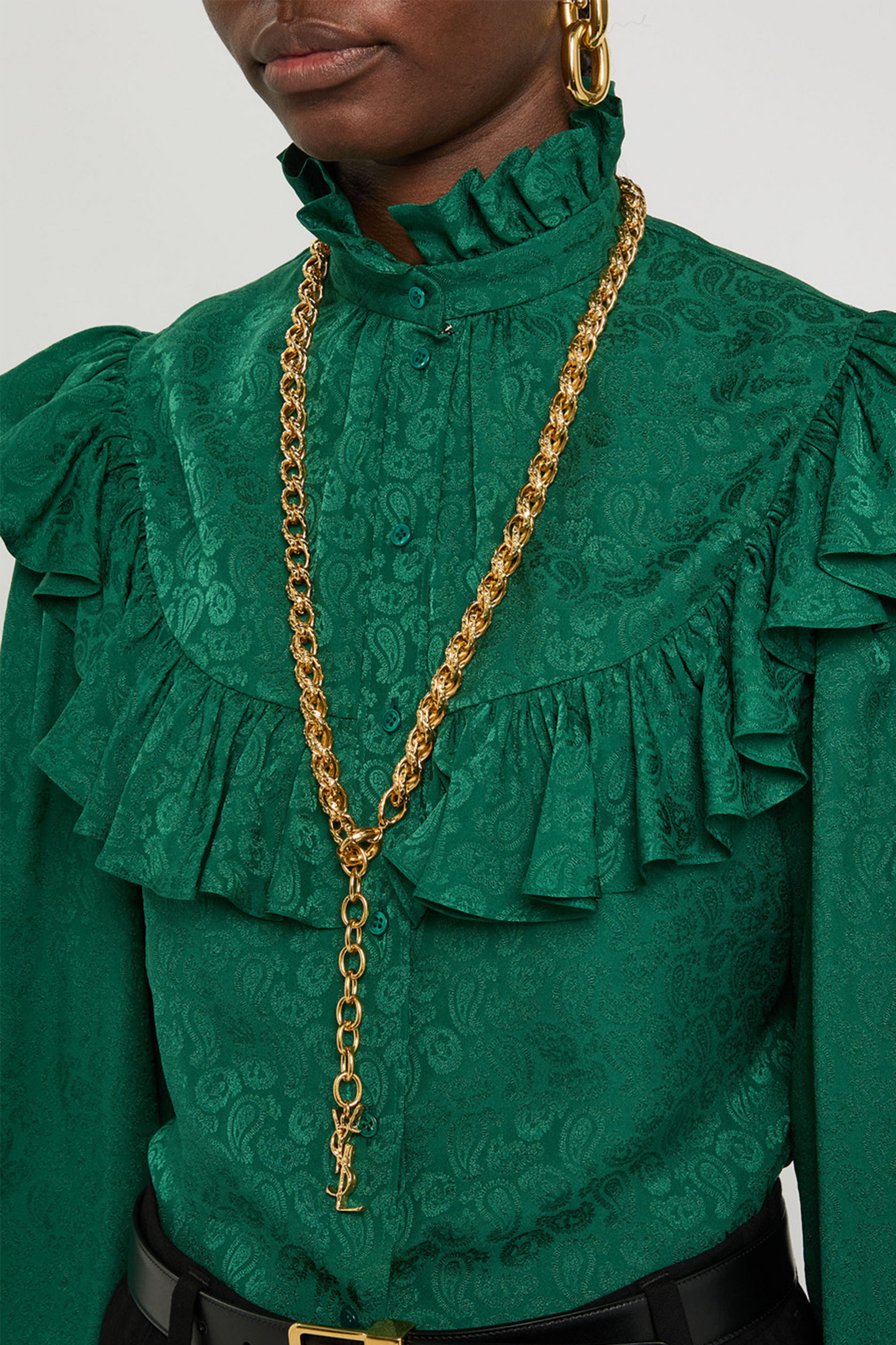 Logo Chain Brass Necklace