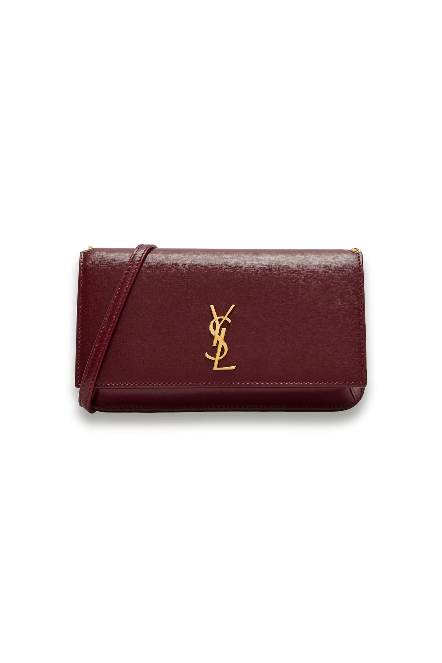 Logo Saffiano Leather Phone Holder