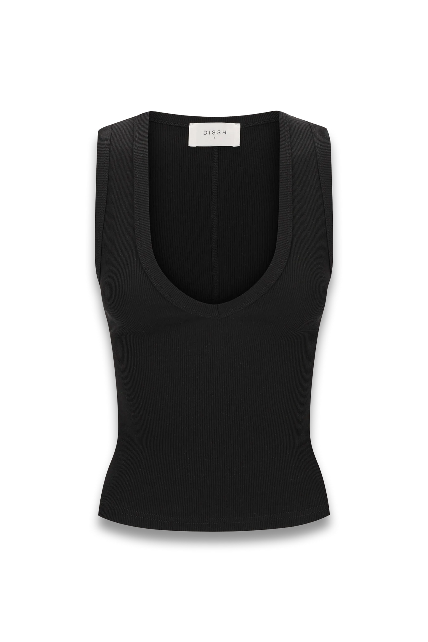 Yasmin Black Sleeveless Knit Tank