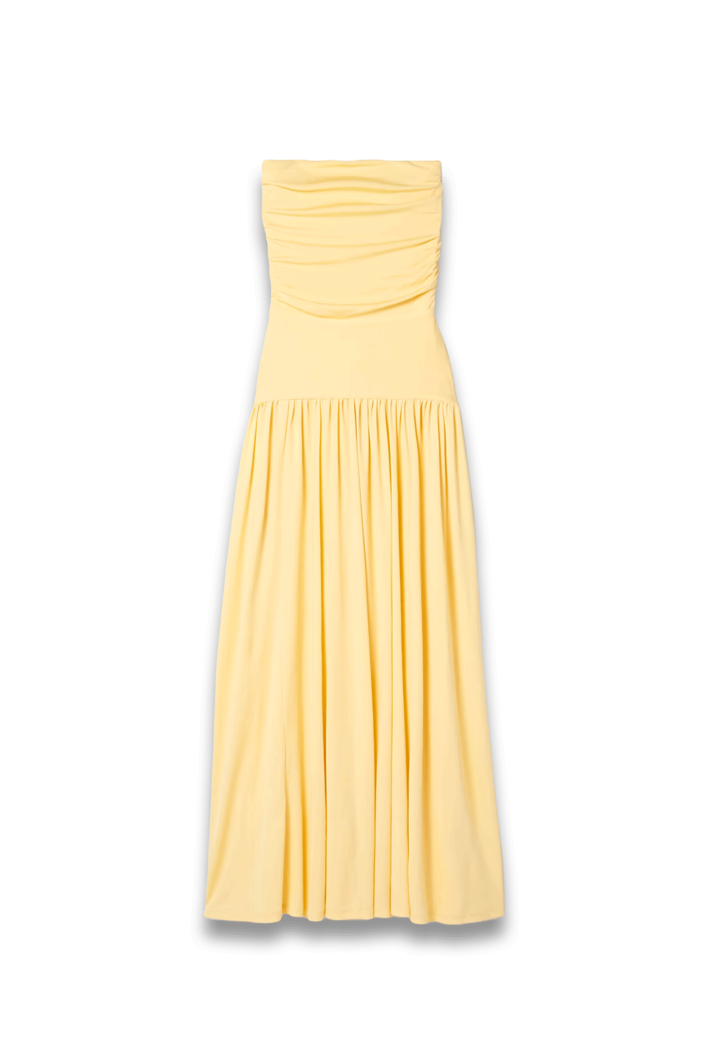 Mariana Strapless Gathered Jersey Maxi Dress