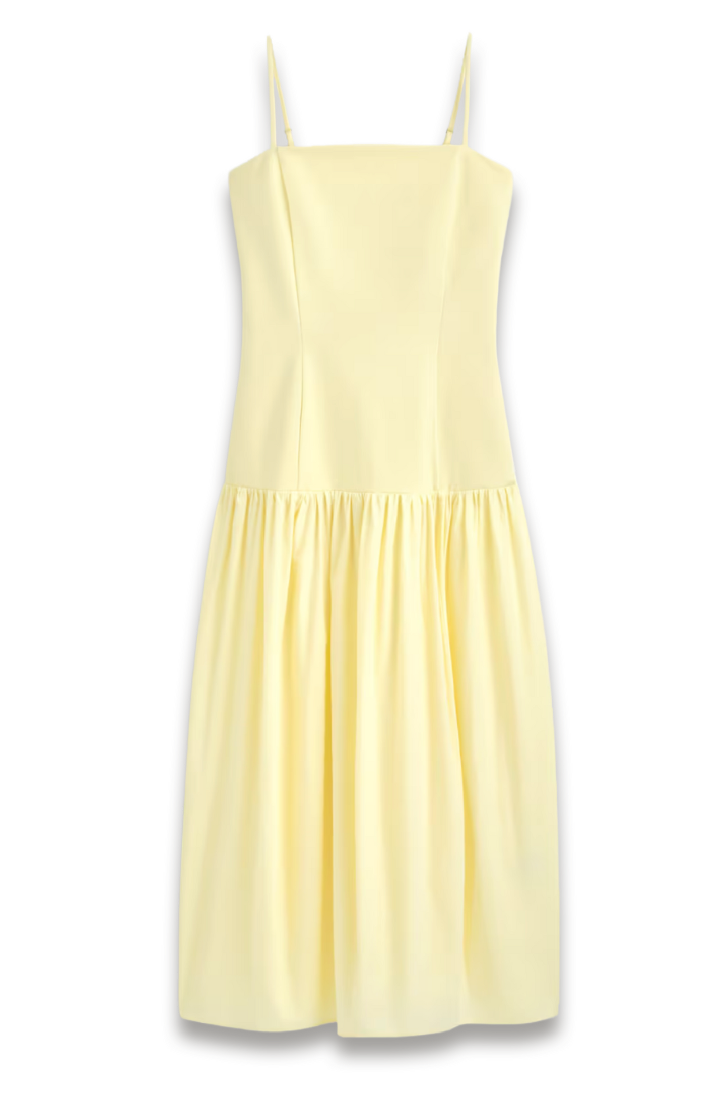 Sculpted Dropped-Waist Midi Dress