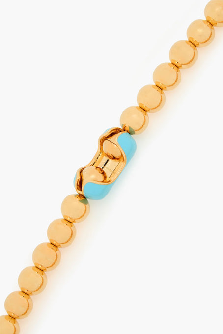 Gold-tone enamel necklace