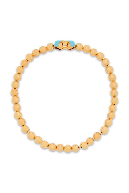 Gold-tone enamel necklace