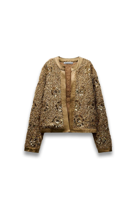 Sequinned Knit Cardigan