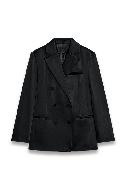 Satin Pocket Blazer
