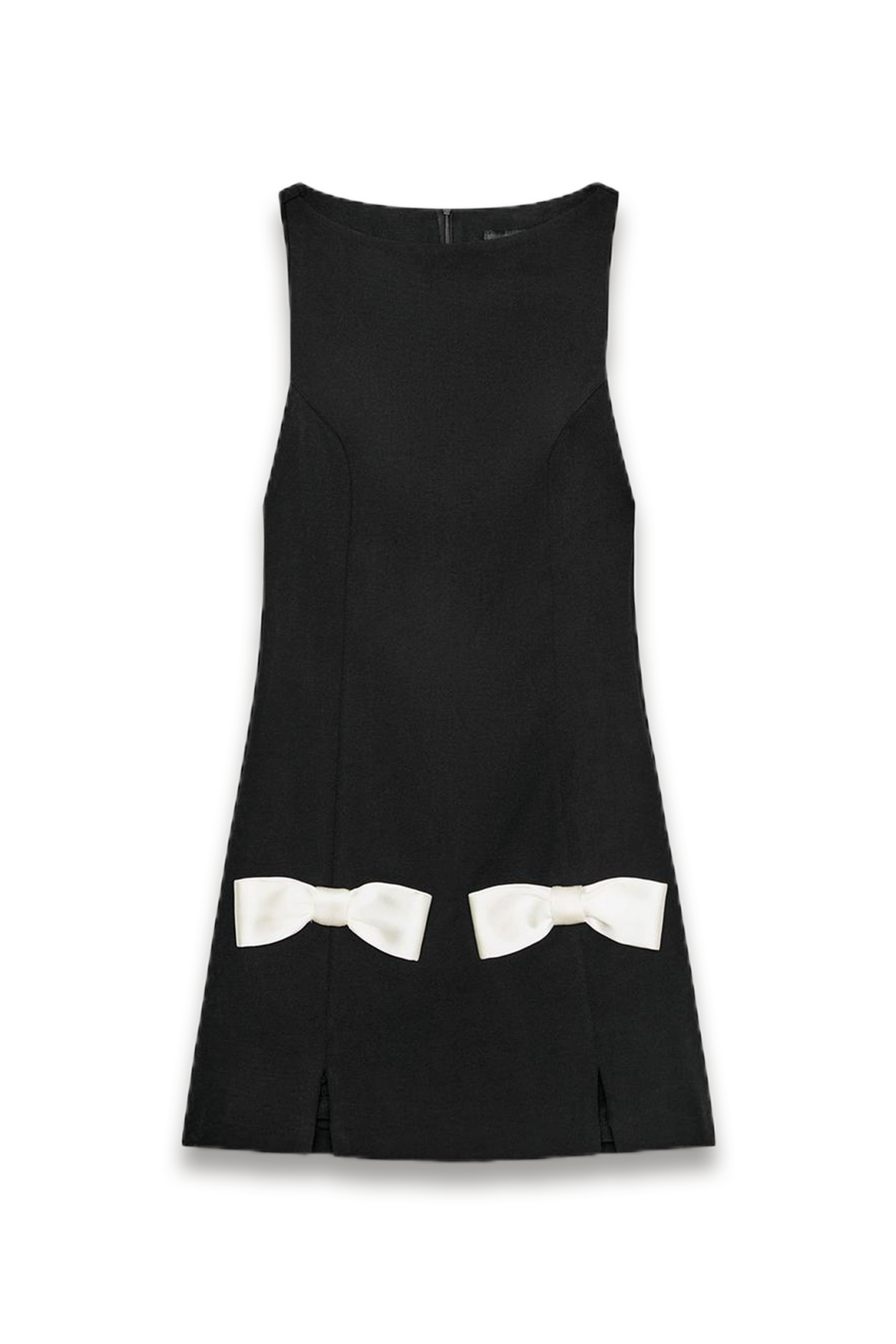 Contrast Bow Mini Dress