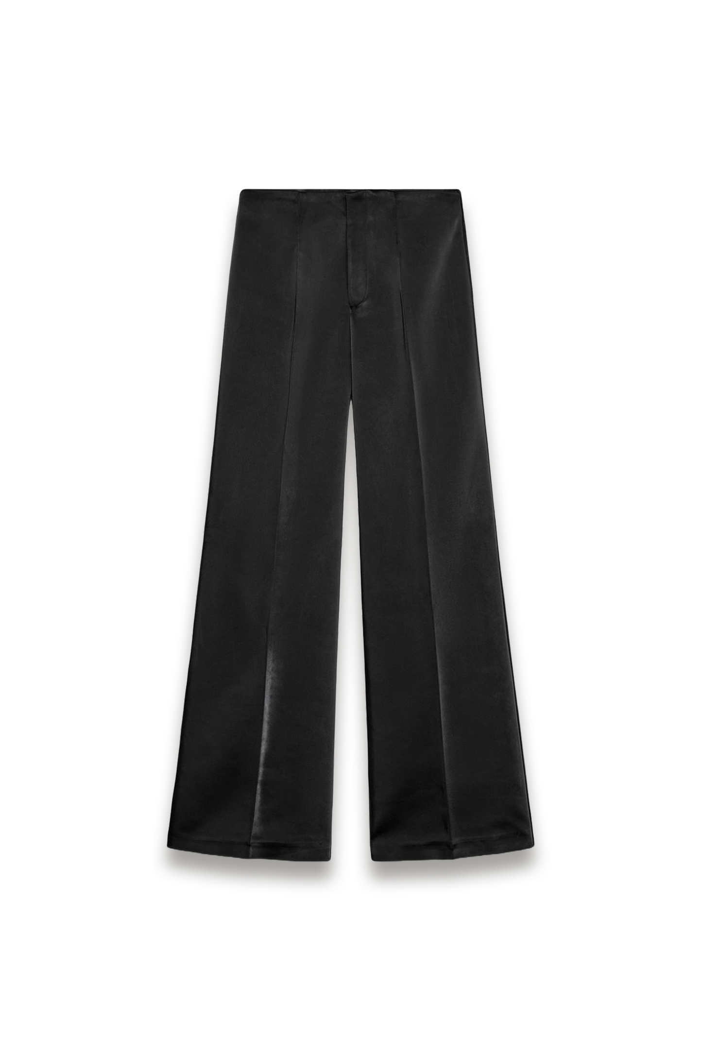 High-Waist Satin Trousers
