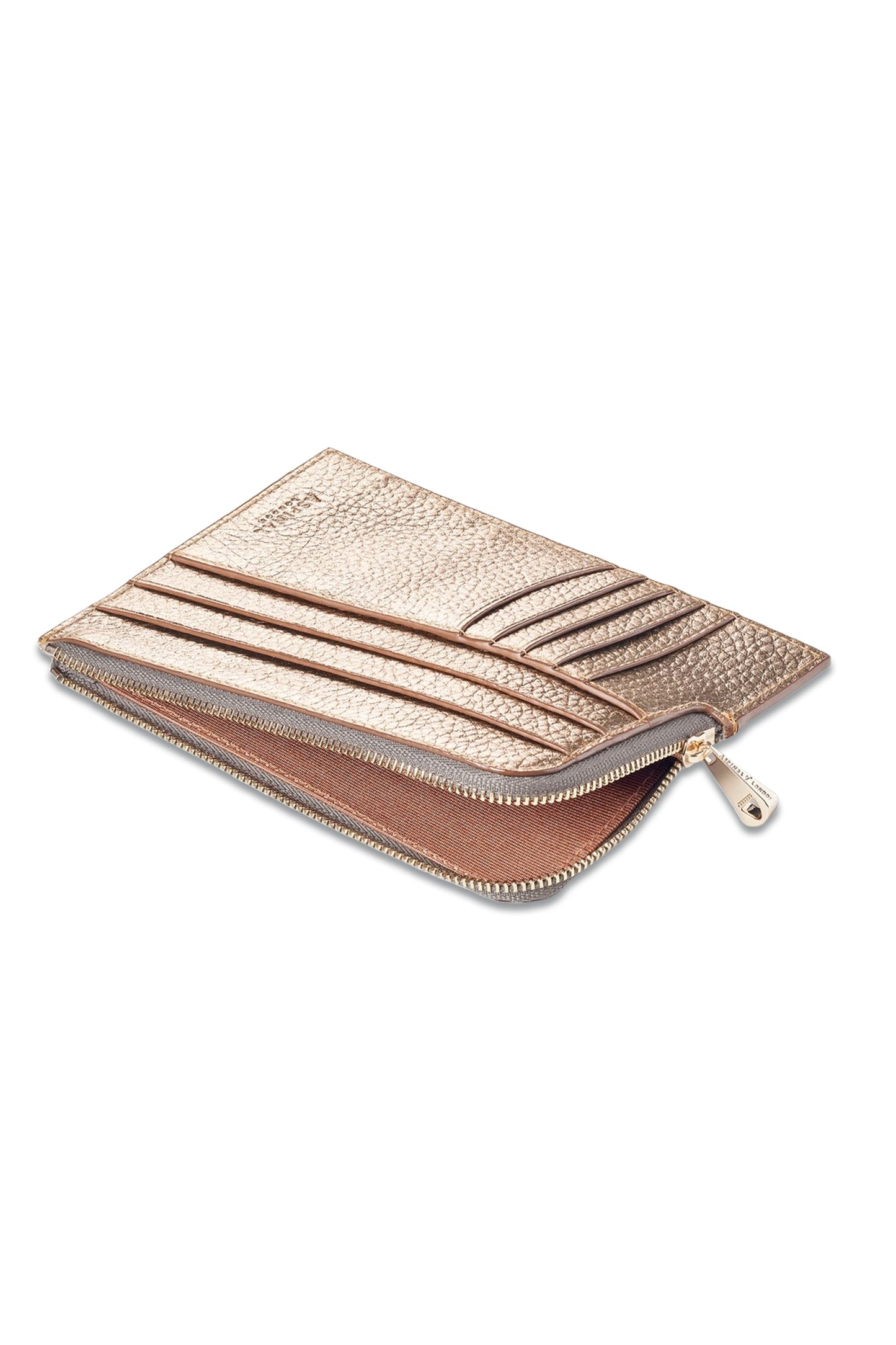 Champagne Pebble Zipped Travel Wallet