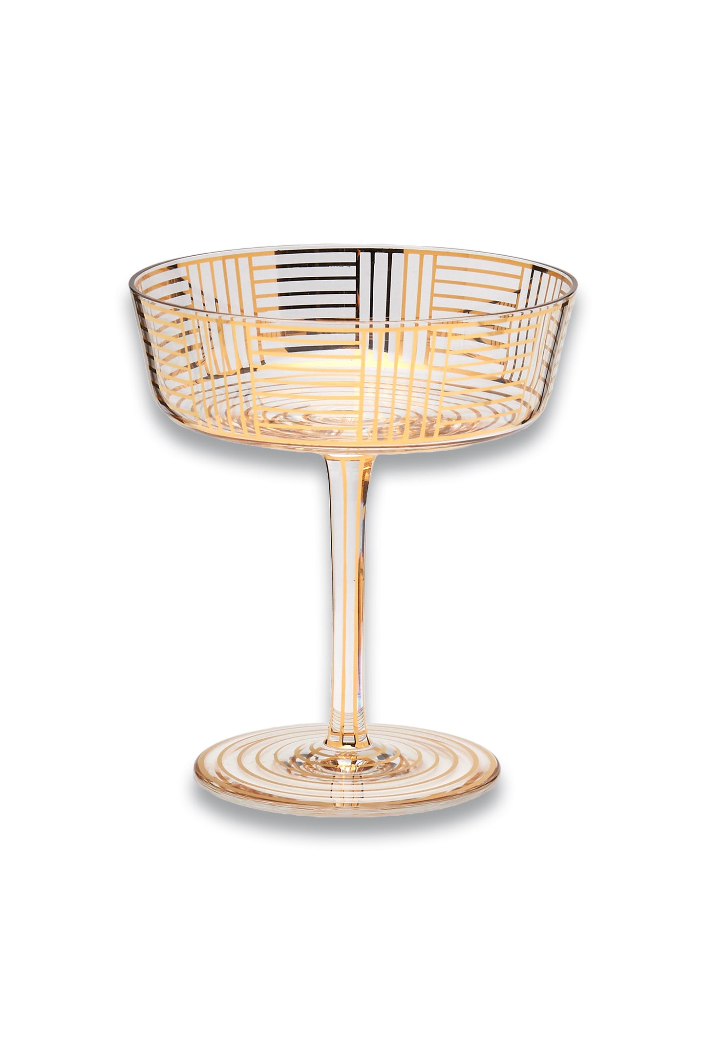 Series B Hand-Painted Crystal Champagne Coupe