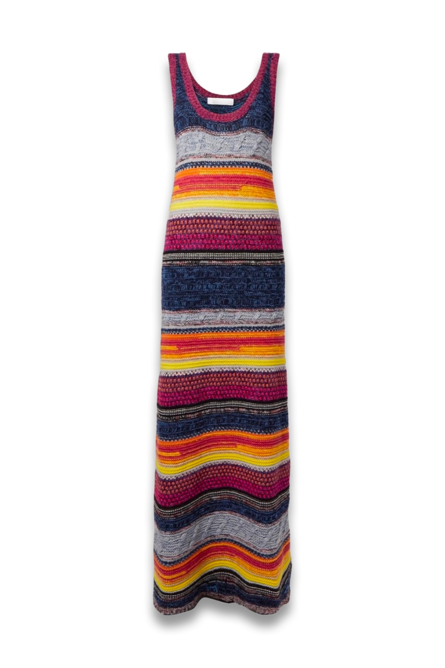 Striped Cashmere and Wool-Blend Maxi Dress