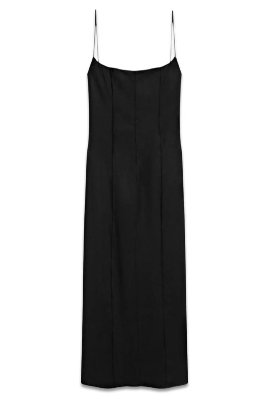 Strappy Linen Midi Dress