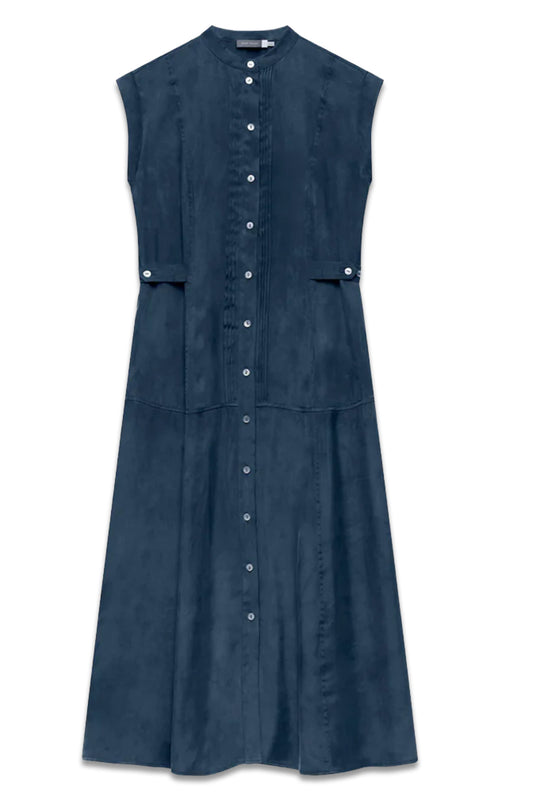 Navy Utility Midi Dress