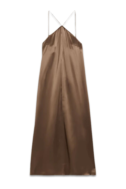 Reganne Satin-Crepe Maxi Dress