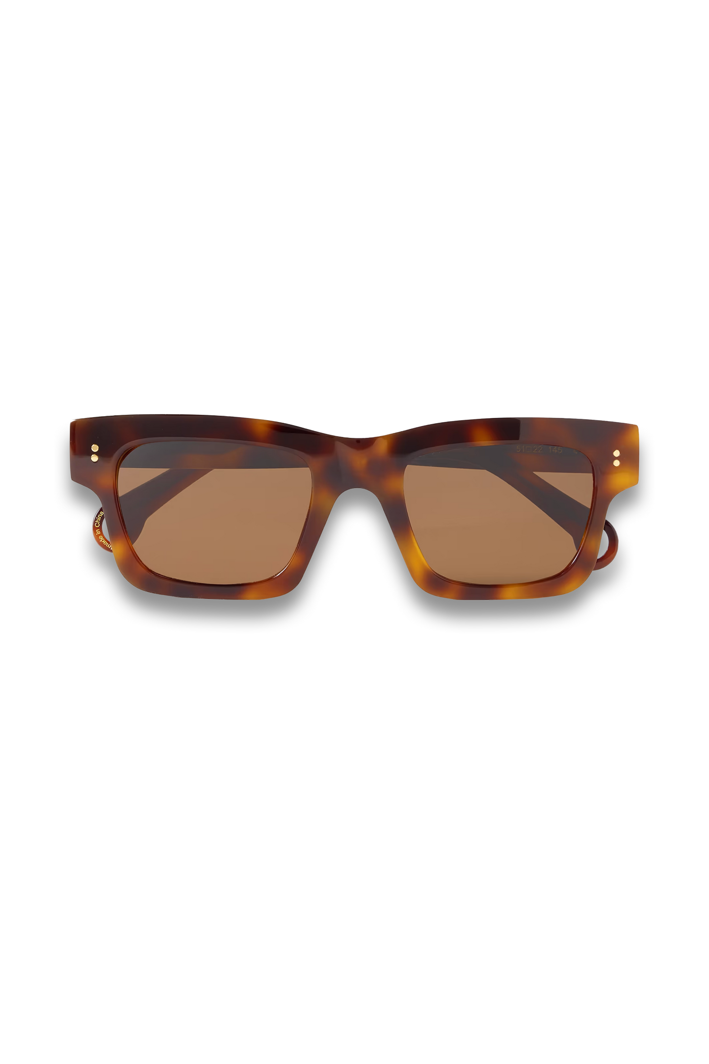 Rectangular-frame acetate sunglasses