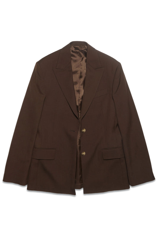 Jarida Single-breasted Twill Tailored Jacket