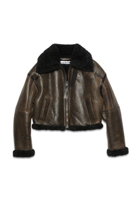 Dark Brown Shearling Jacket