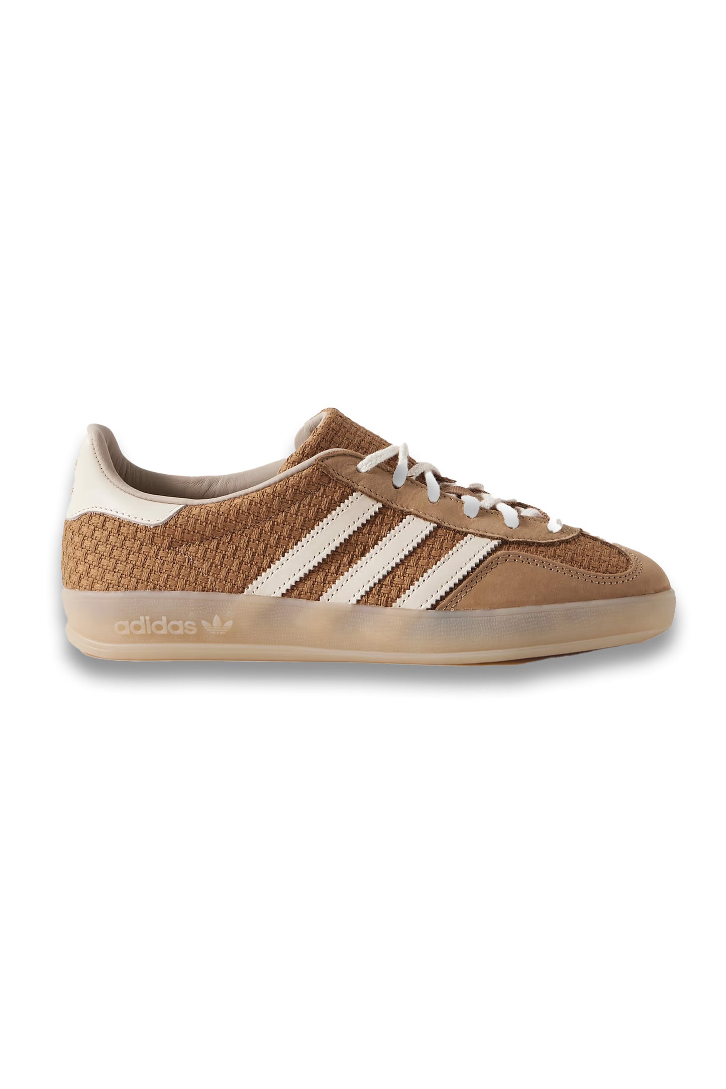 Gazelle Indoor nubuck and leather-trimmed jacquard sneakers