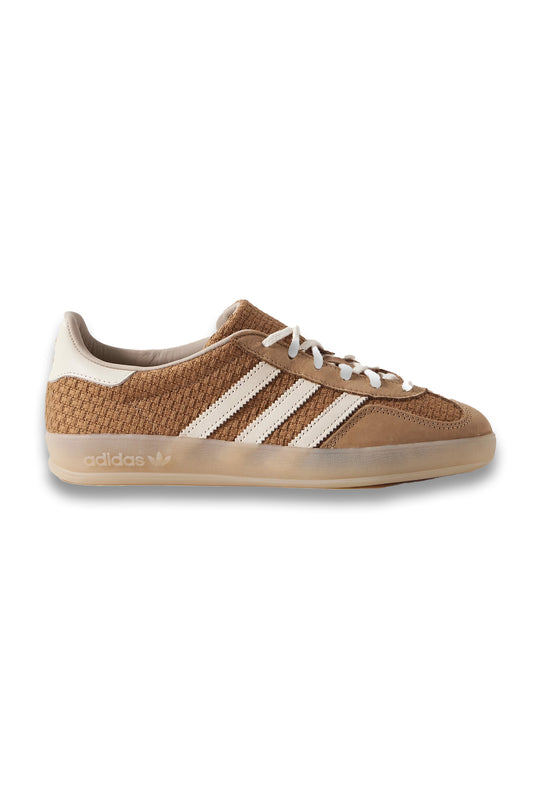 Gazelle Indoor nubuck and leather-trimmed jacquard sneakers