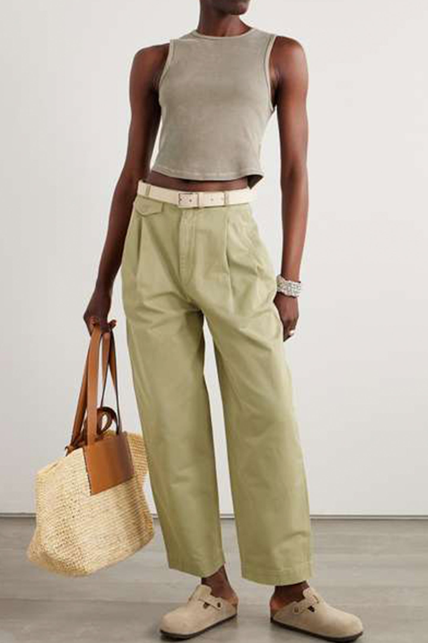 Becker Pleated Cotton-Twill Tapered Pants
