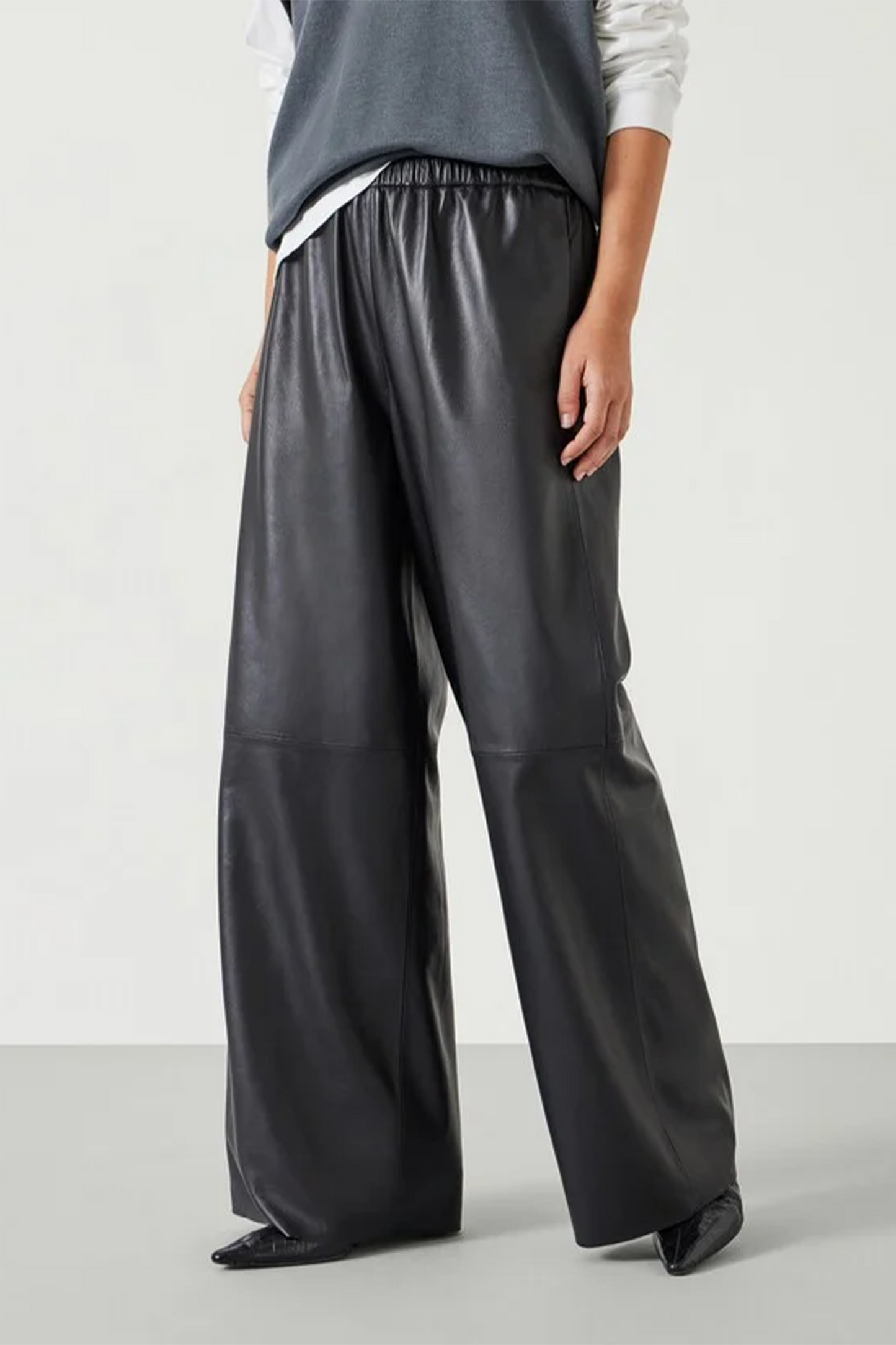 Agatha Leather Pull-on Trousers