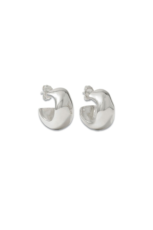 Celia Small Recycled Silver Hoop Earrings