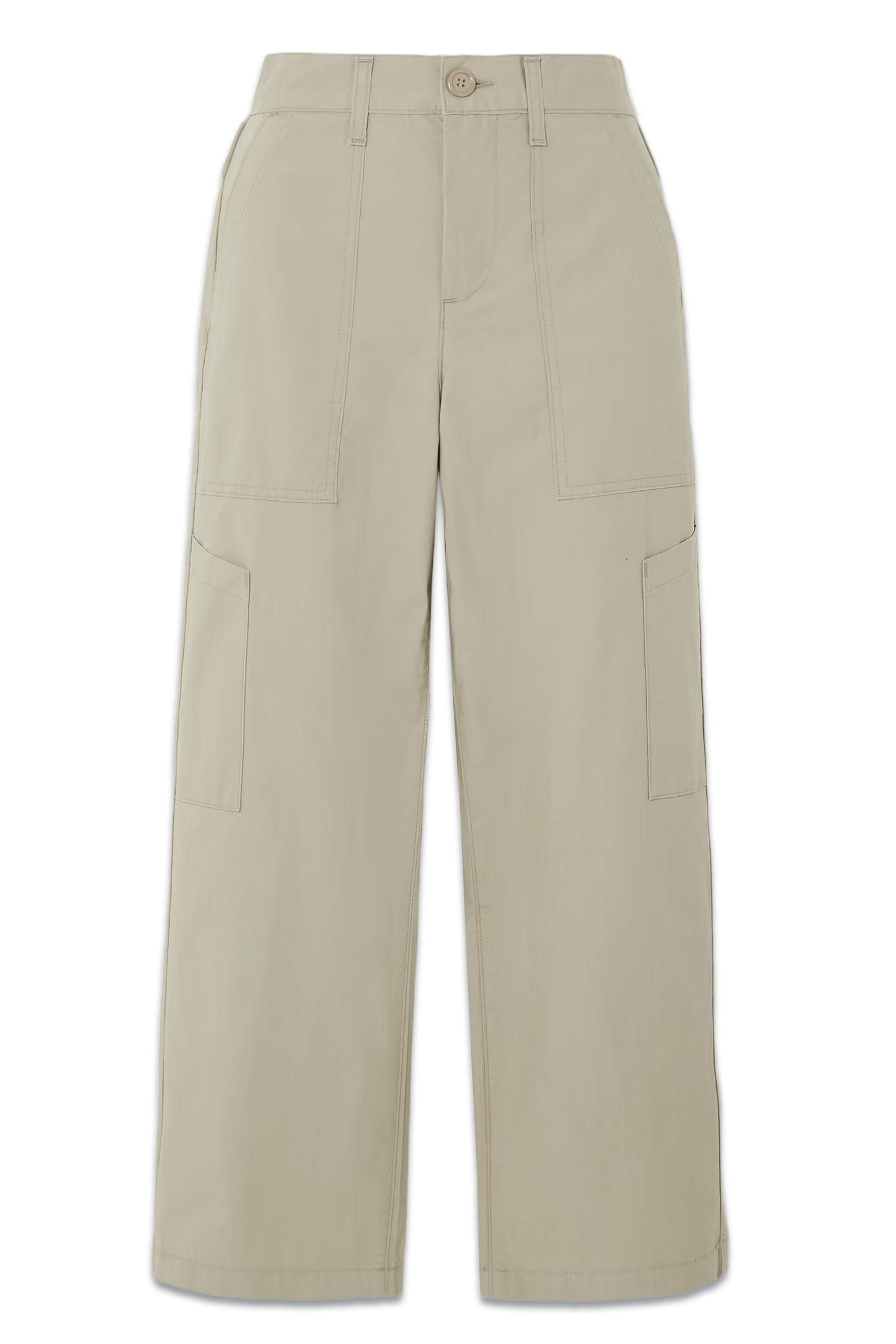 Daria Utility Cropped Cotton-Blend Poplin Wide-leg Pants