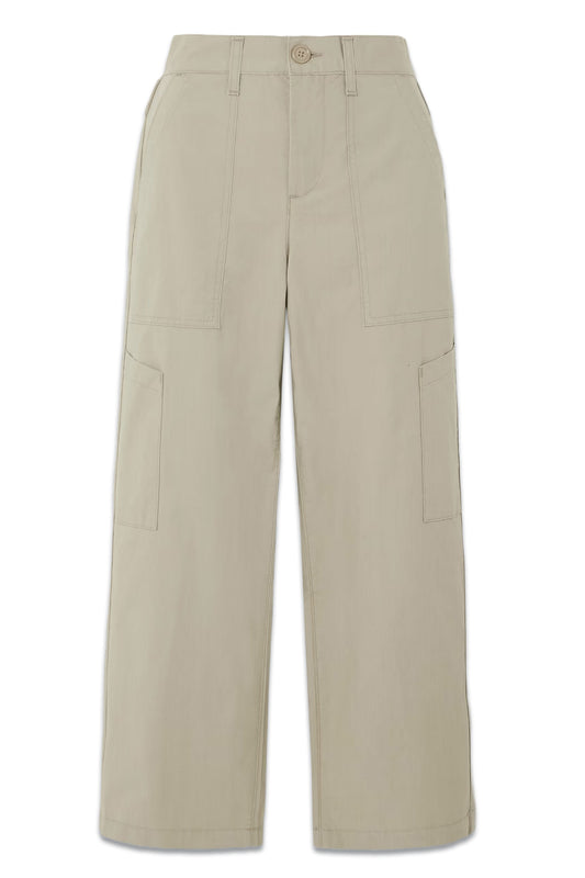 Daria Utility Cropped Cotton-Blend Poplin Wide-leg Pants