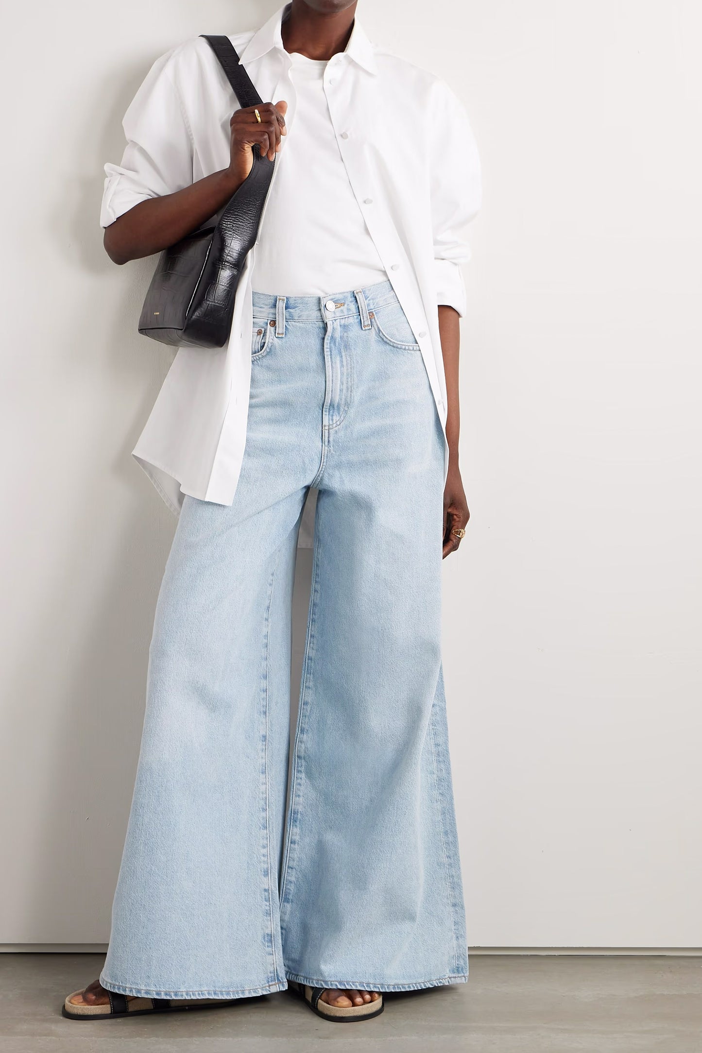 Nolan High–Rise Wide–Leg Jeans
