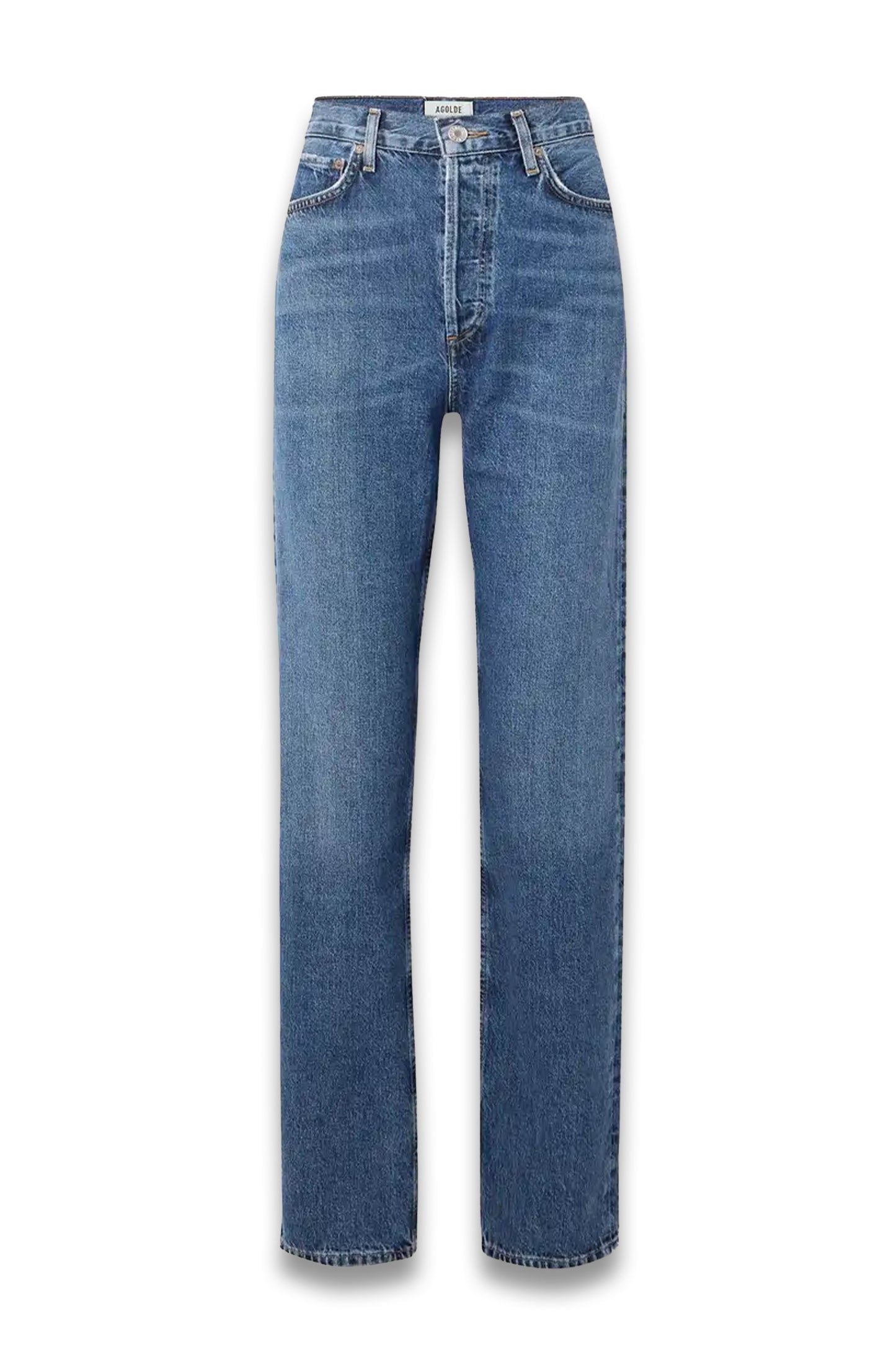 90's Pinch Waist Long High-rise Straight-leg Organic Jeans