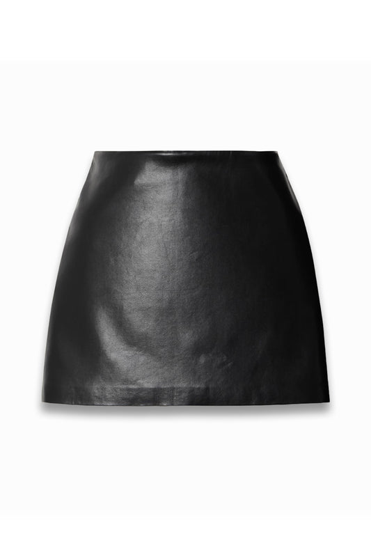 Agda Recycled Leather-blend Mini Skirt