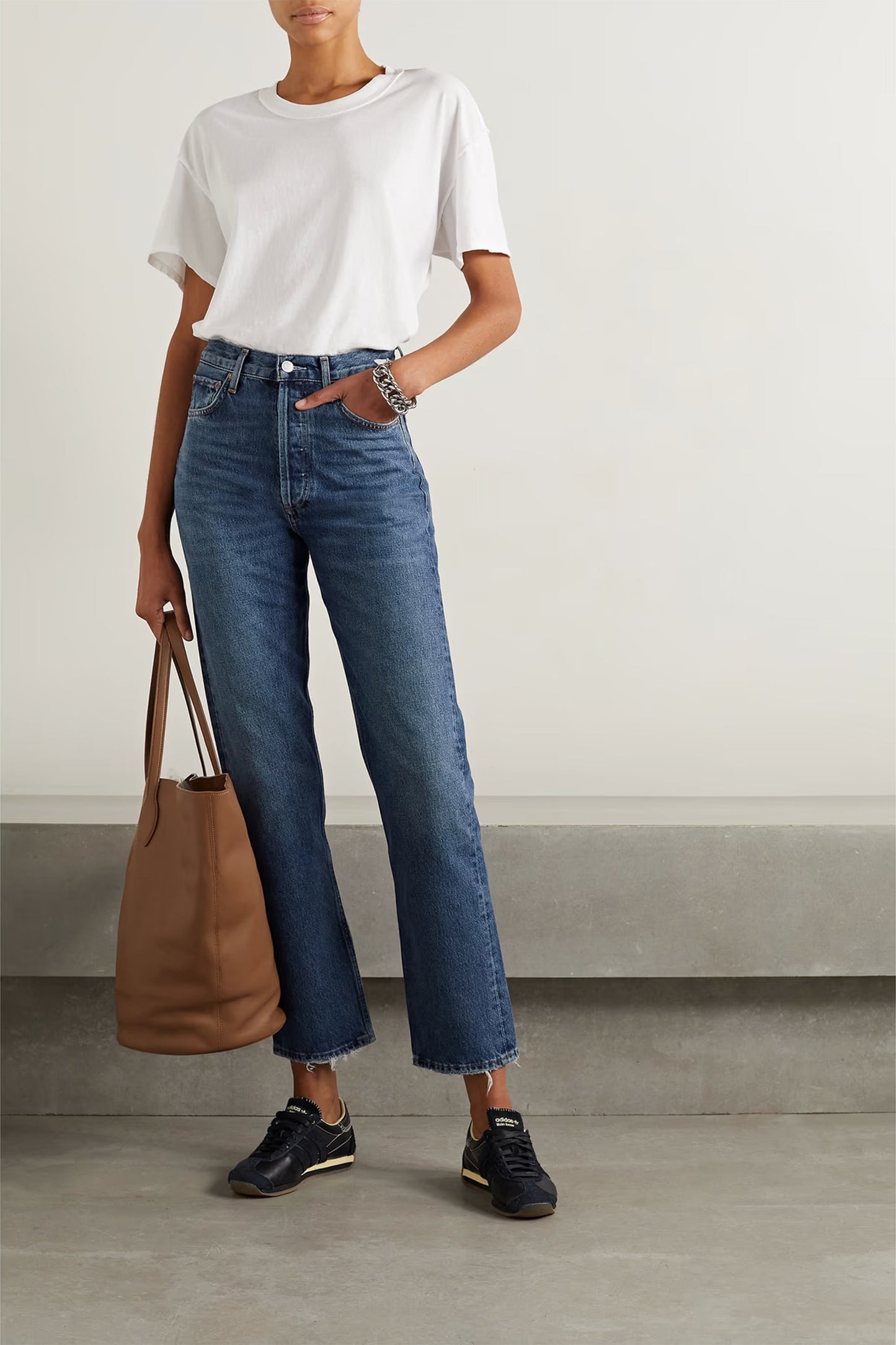 '90s Pinch Waist High-Rise Straight-Leg Organic Jeans