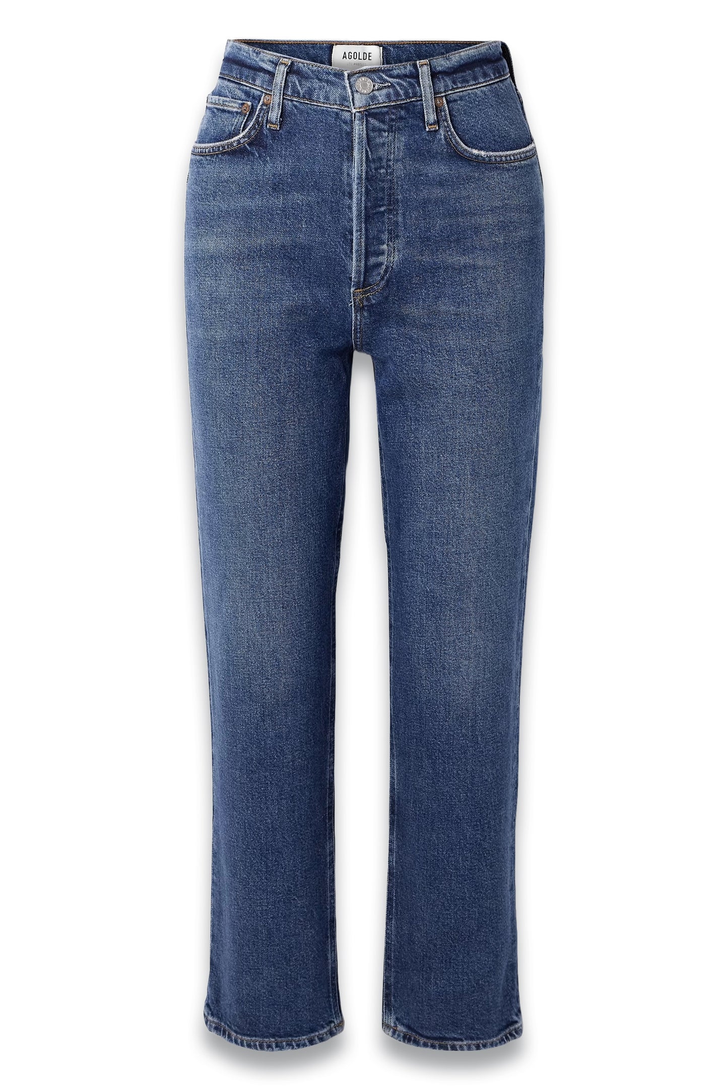 '90s Pinch-waist Cropped High-rise Straight-leg Jeans