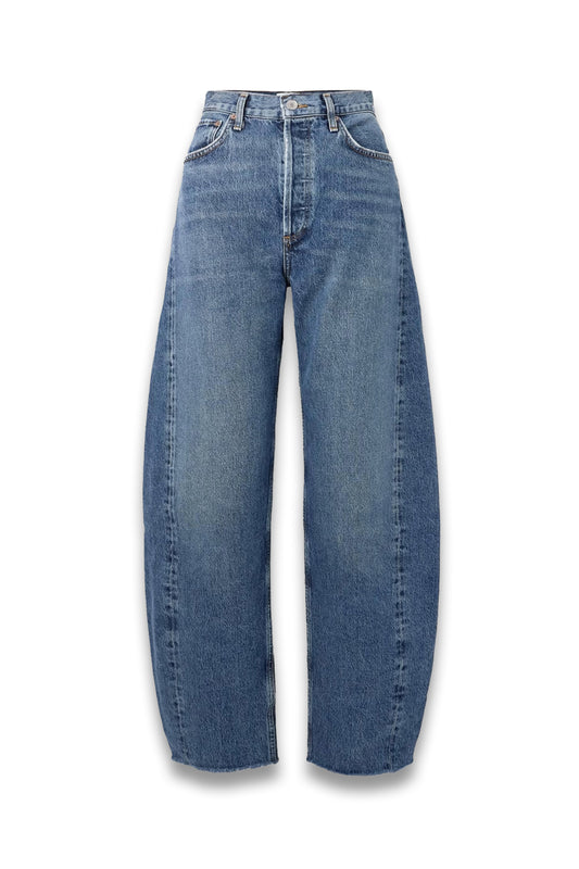 Luna Cropped High-Rise Tapered Organic Jeans