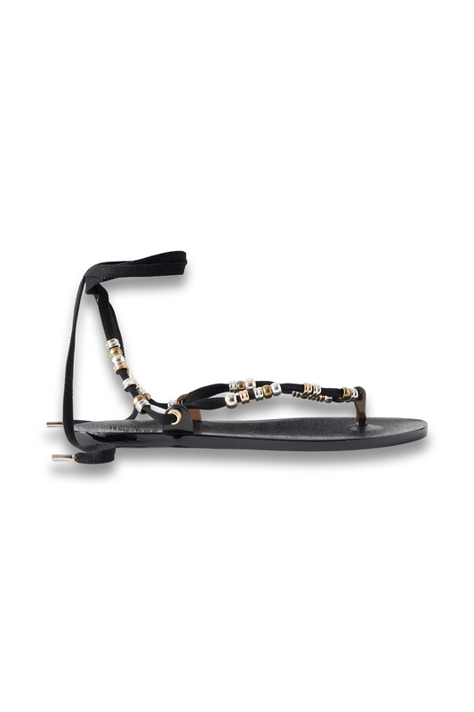 Esther Bead-embellished Jelly Thong Sandals