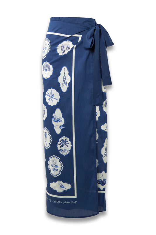 Lavanda Printed Organic Cotton And Silk-Blend Voile Pareo