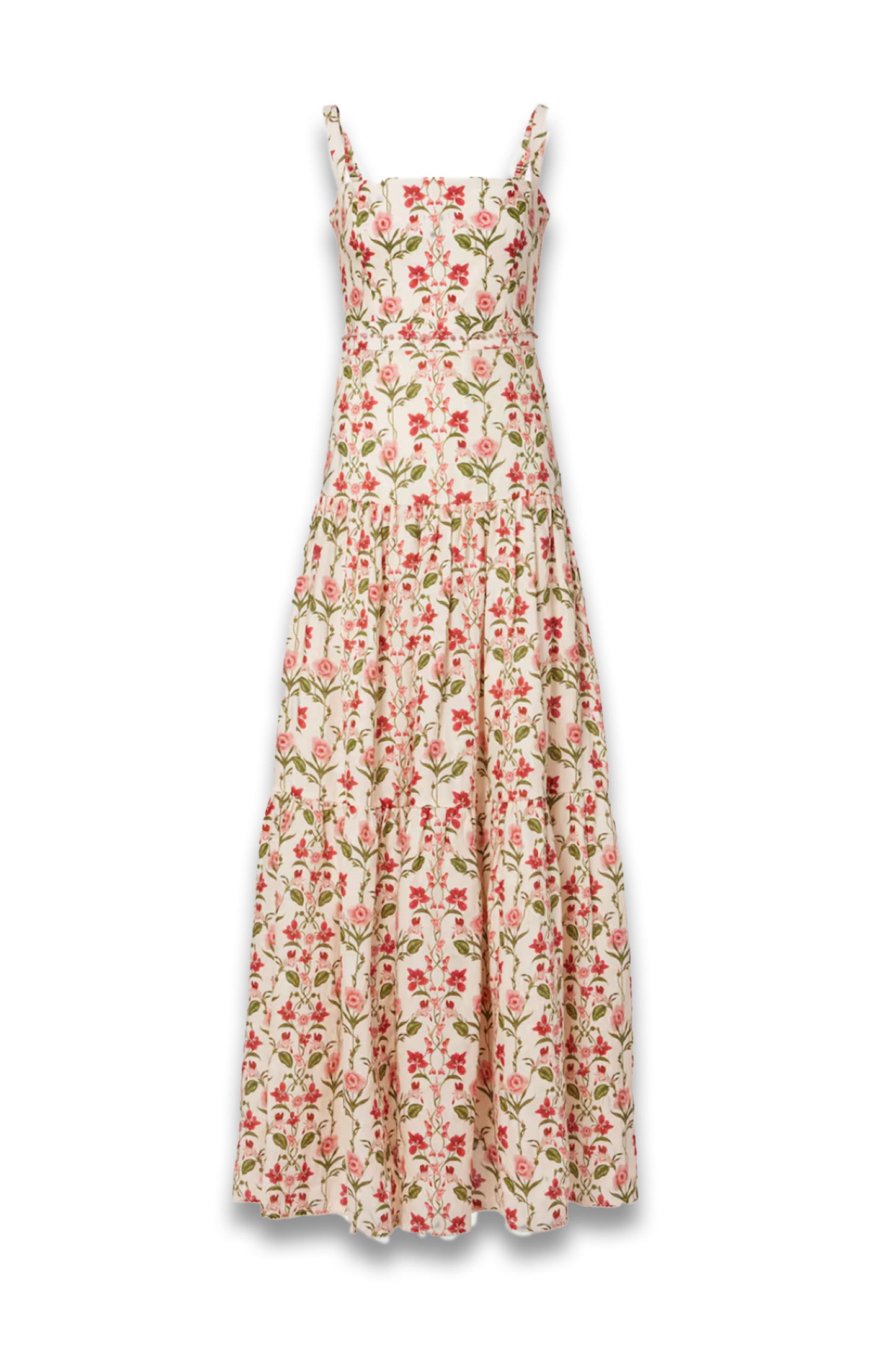 Lima Floral Linen Maxi Dress