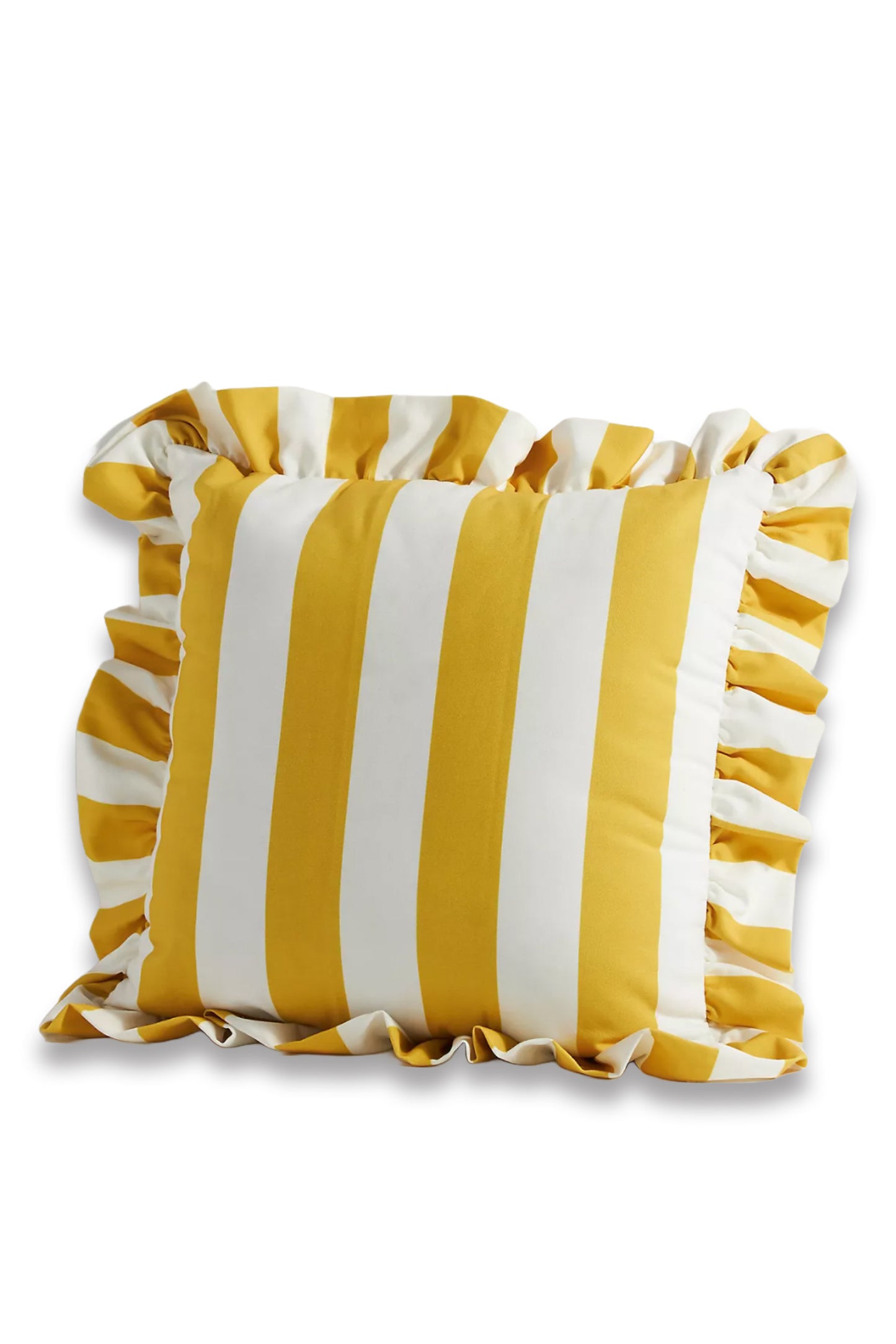 Maeve Striped Ruffle Indoor/Outdoor Cushion