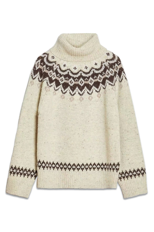 Chunky Fairisle Jumper, Cream