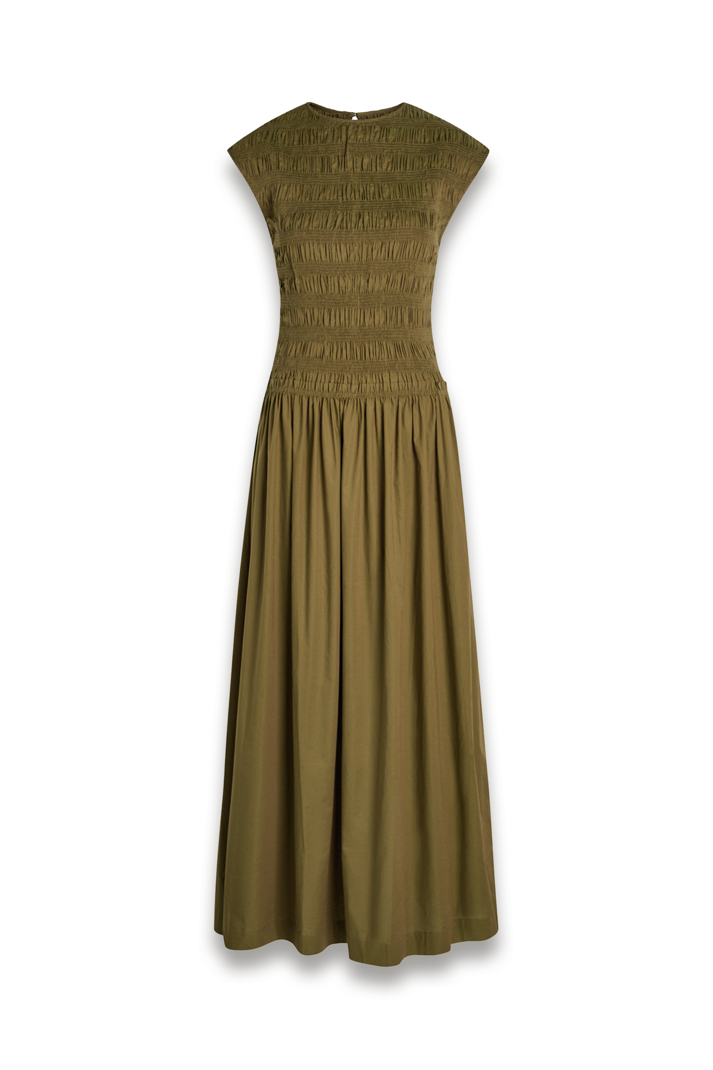 Ale Smocked Cotton Midi Dress