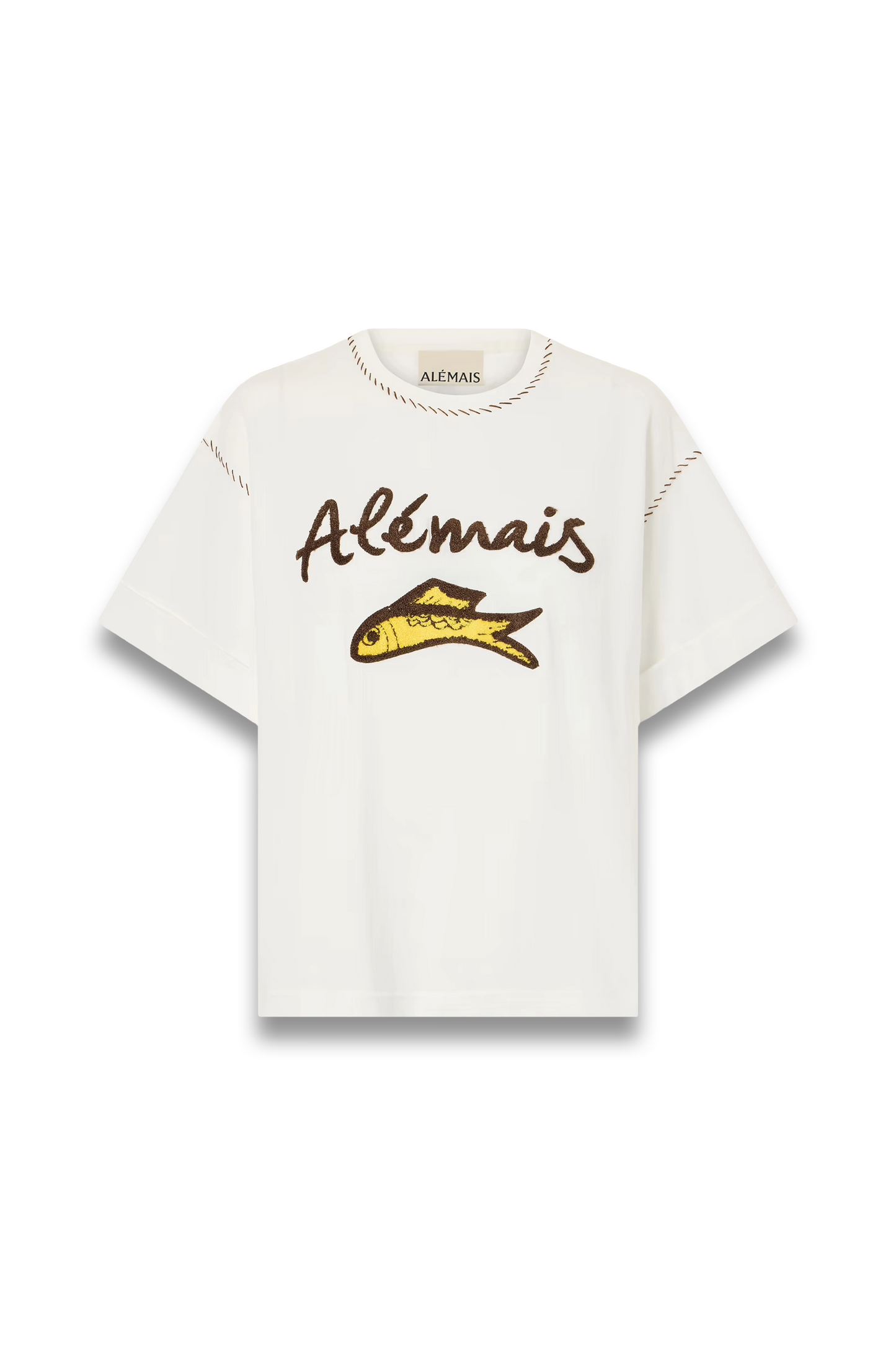 Scuba Embroidered Cotton-jersey T-shirt