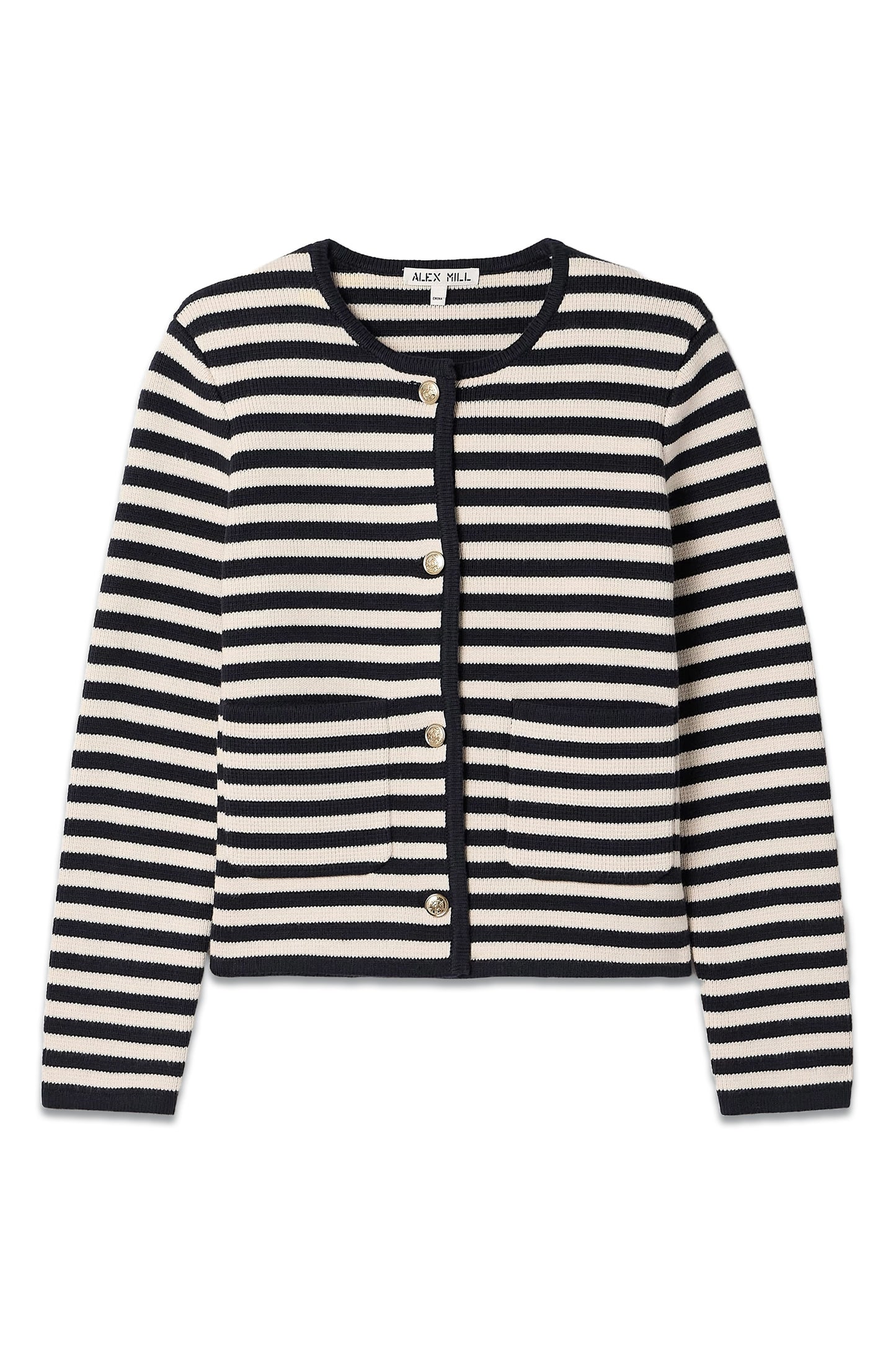 Paris Striped Cotton And Cashmere-blend Jacket