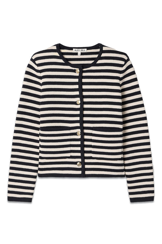 Paris Striped Cotton And Cashmere-blend Jacket