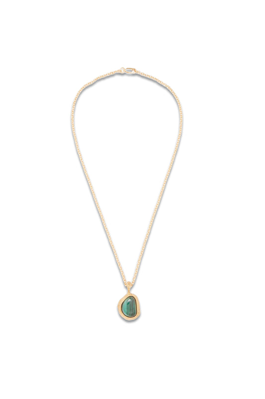 The Droplet of the Mountain Malachite Necklace