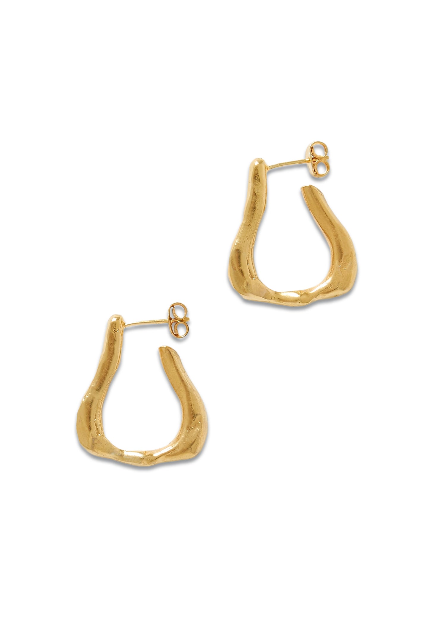 The Link of Wanderlust Gold-plated Hoop Earrings