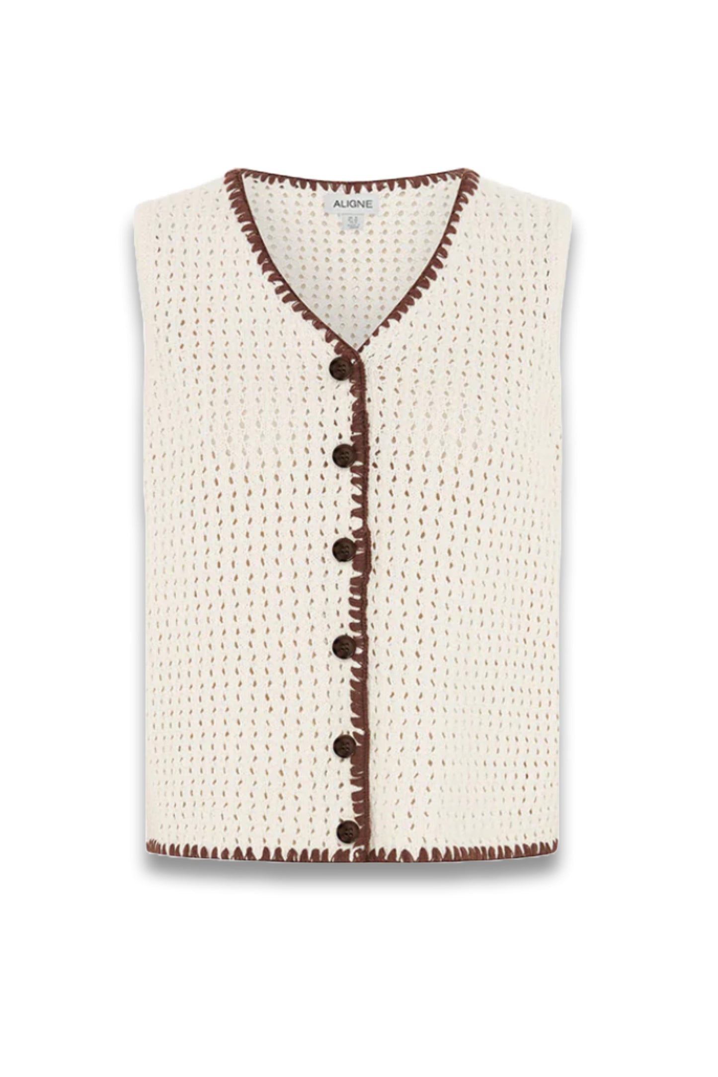 Camilla Buttoned Crochet Top
