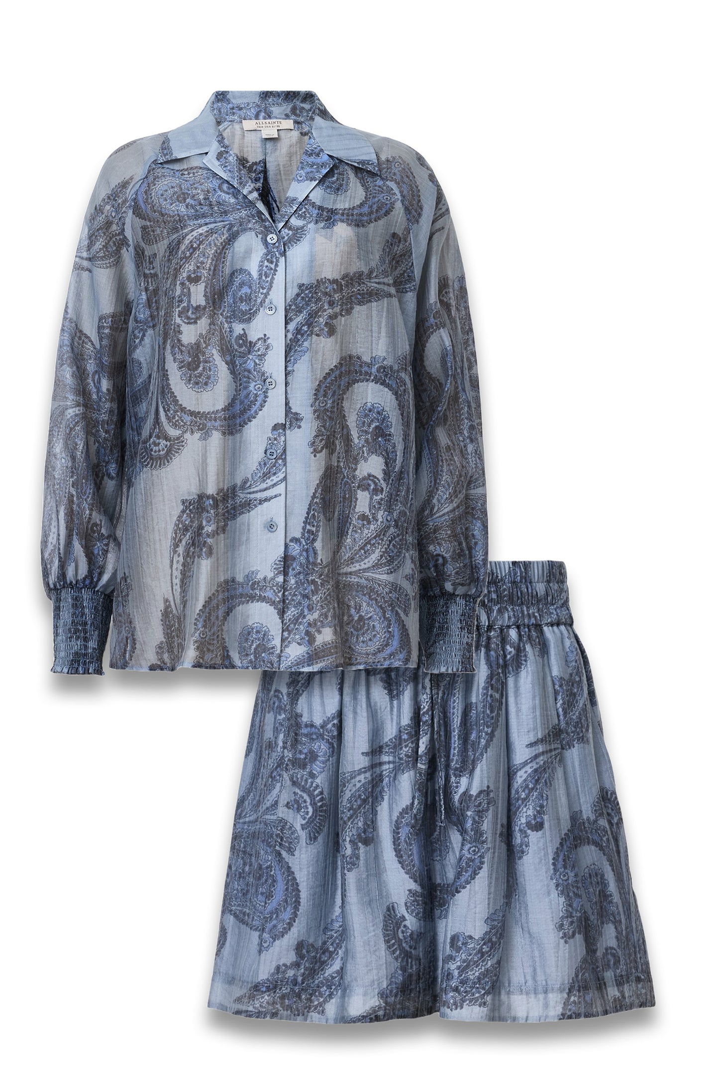 Isla Printed Long Sleeve Shirt and Shorts