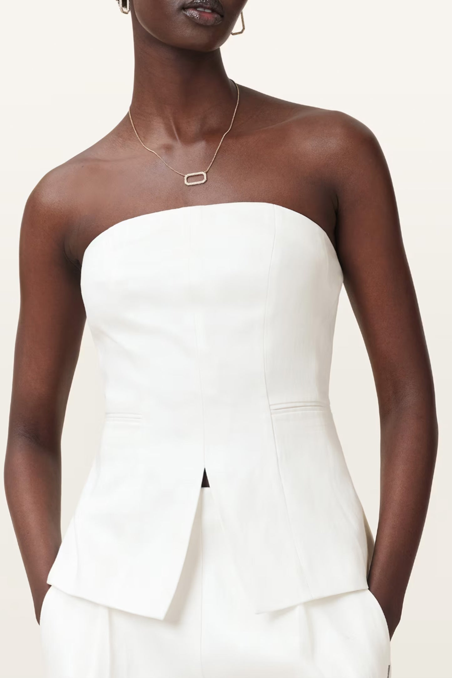 Bonnie Tailored Linen Blend Bodice