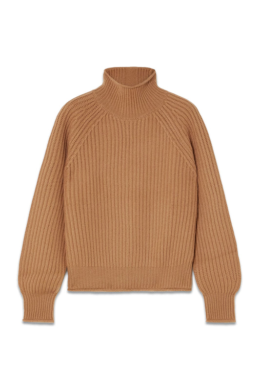 Ribbed Cashmere Turtleneck Sweater