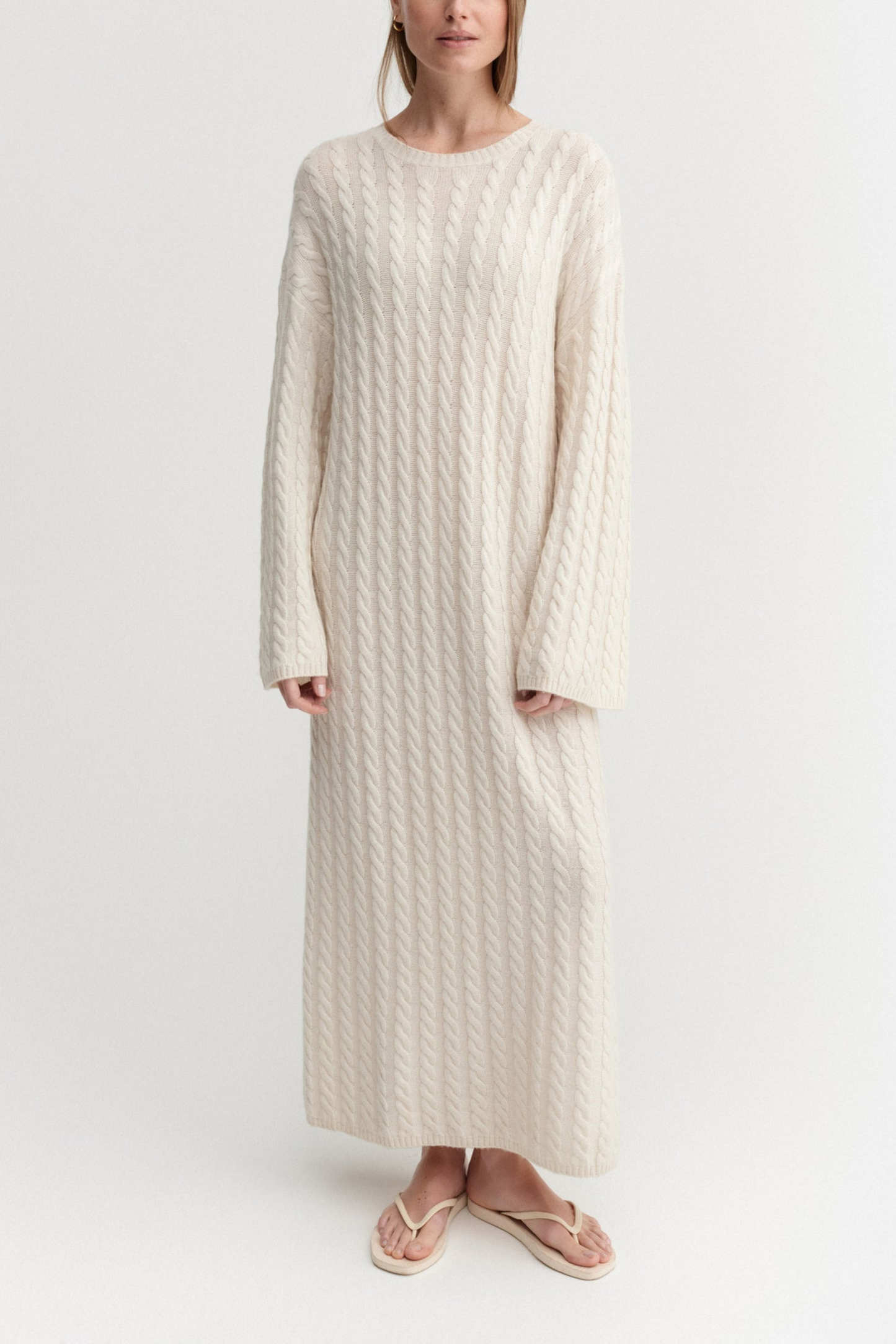 Noma Cable-knit Dress in Cream