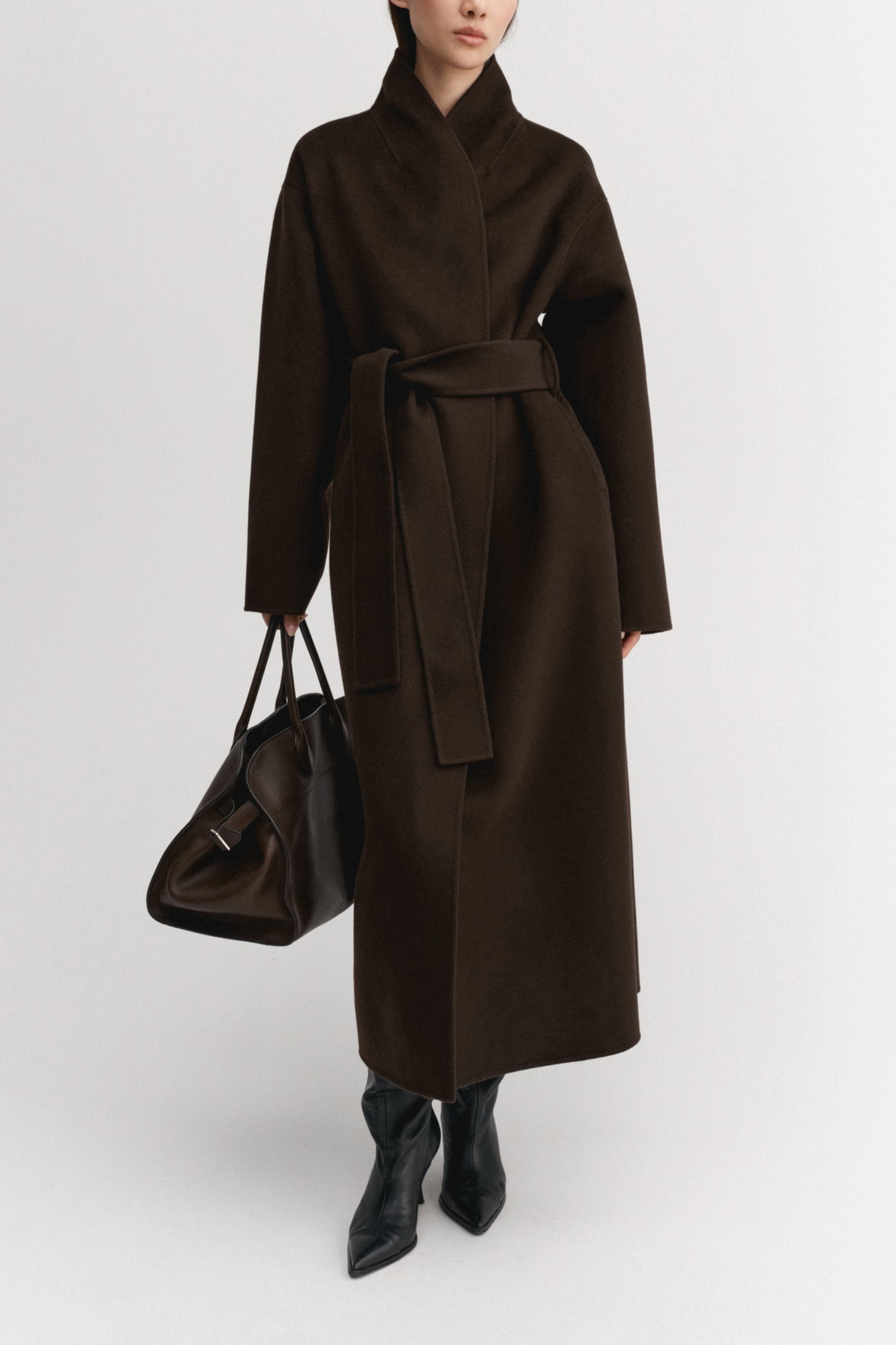 Mara Doublé Coat in Chocolate